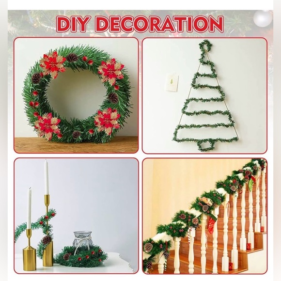 Christmas Garland 50 Foot Soft Non-Lit Artificial Greenery Indoor/Outdoor NEW - Picture 9 of 14